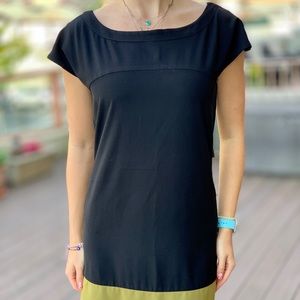 Forever21 black square dress olive green bottom XS